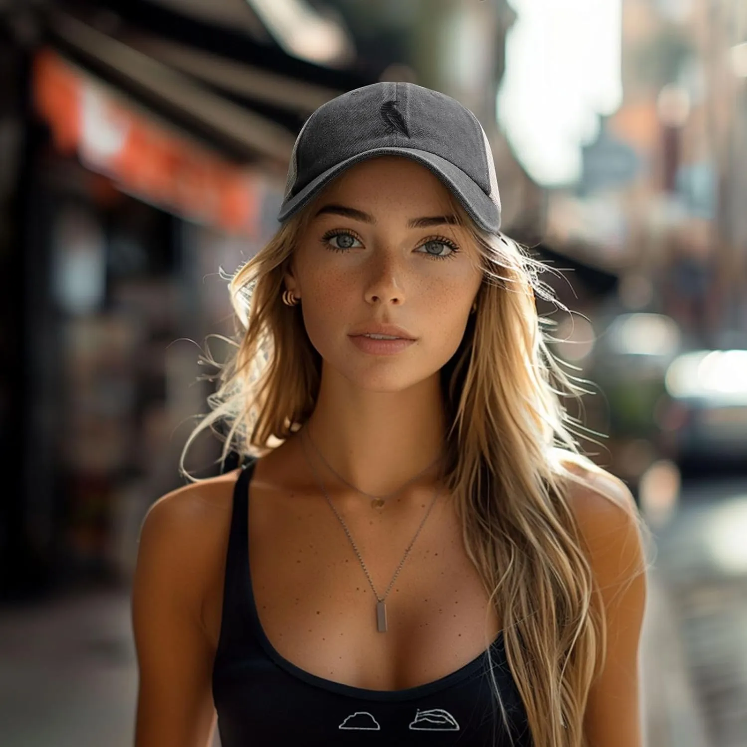 Vintage Black Raven Baseball Cap for Men Women Hats Cotton Breathable Mesh Cap