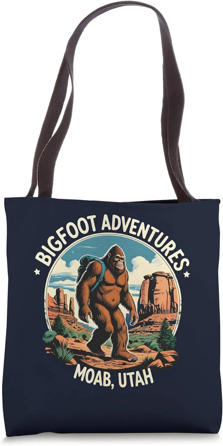 Vintage Canyon Bigfoot Utah Bigfoot Hiking Sasquatch Trip Tote Bag