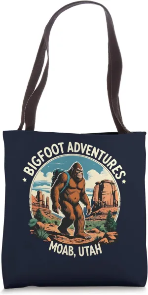 Vintage Canyon Bigfoot Utah Bigfoot Hiking Sasquatch Trip Tote Bag