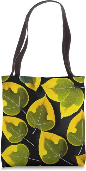 Vintage Cottonwood Inspired Leaf Tree Lover Cute Pattern Art Tote Bag