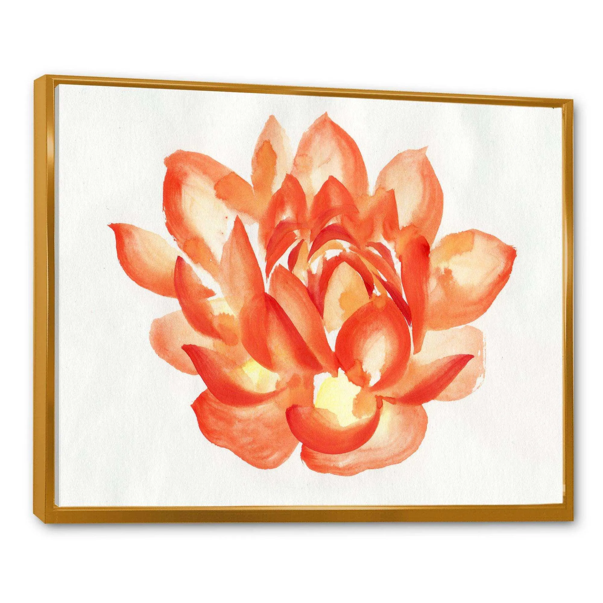 Vintage Detail of A Orange Lotus