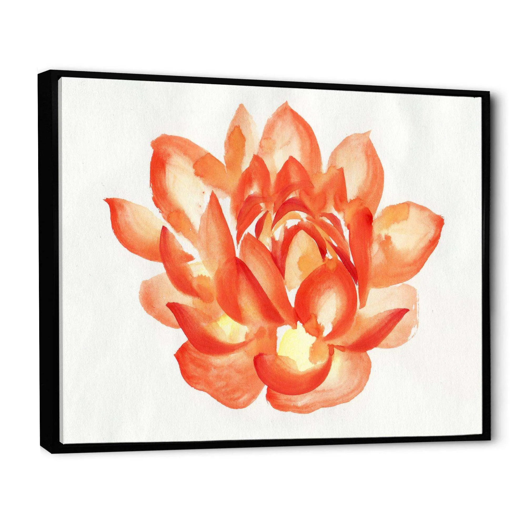 Vintage Detail of A Orange Lotus