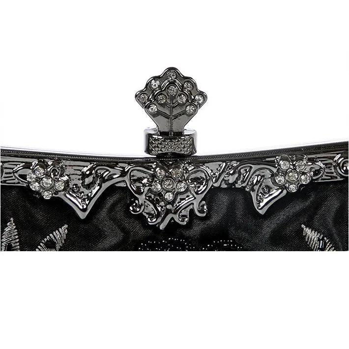 Vintage Embroidered Sequined Evening Clutch