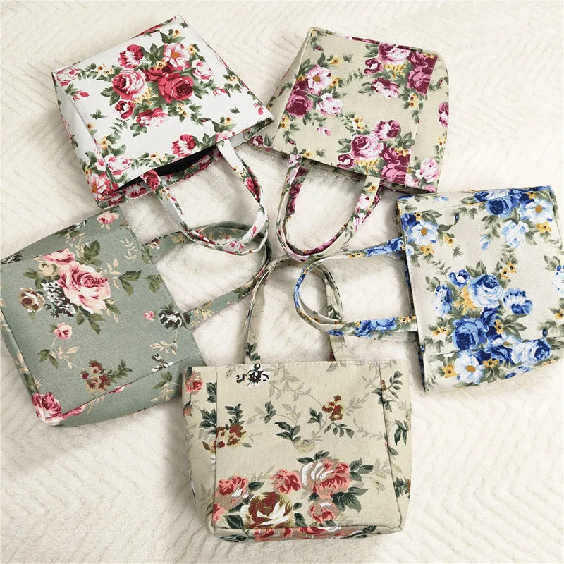 Vintage Floral Print Bag