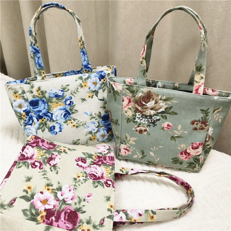 Vintage Floral Print Bag