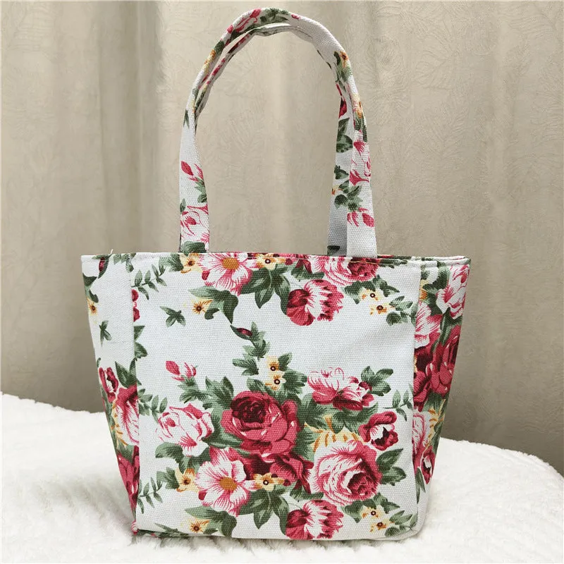 Vintage Floral Print Bag