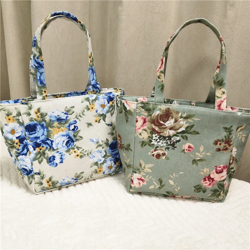 Vintage Floral Print Bag