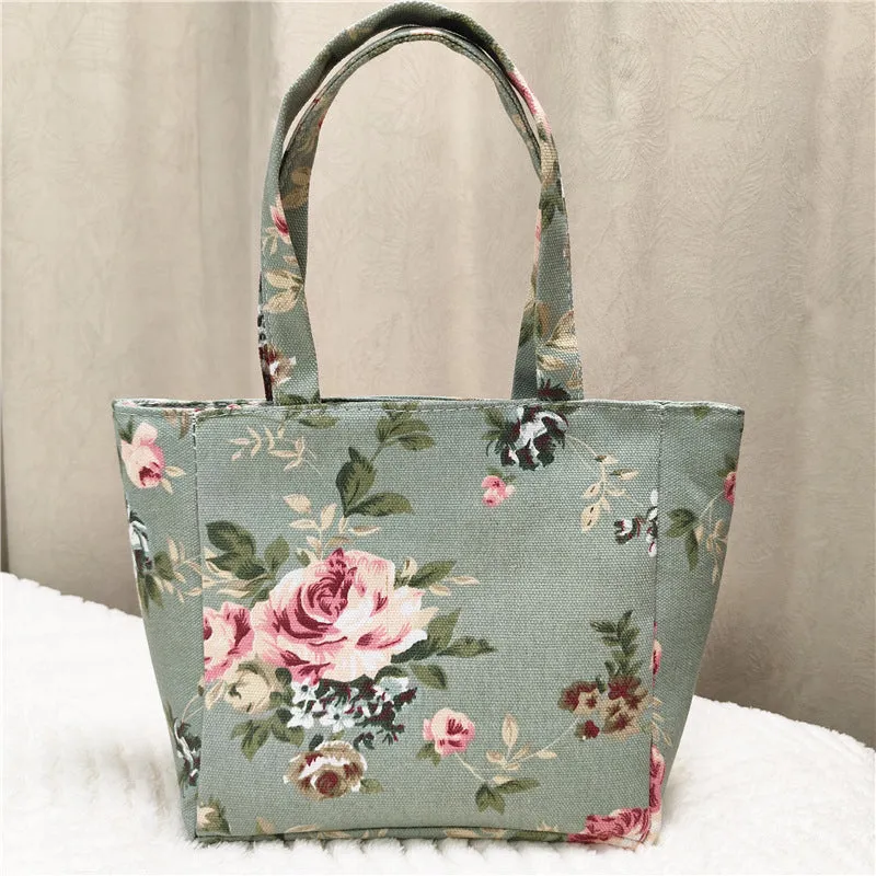 Vintage Floral Print Bag