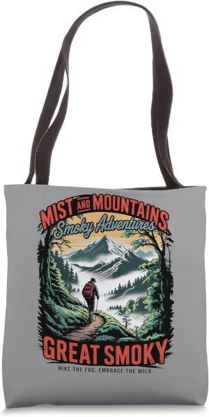 Vintage Hiking the Great Smoky Mountains National Park Tote Bag