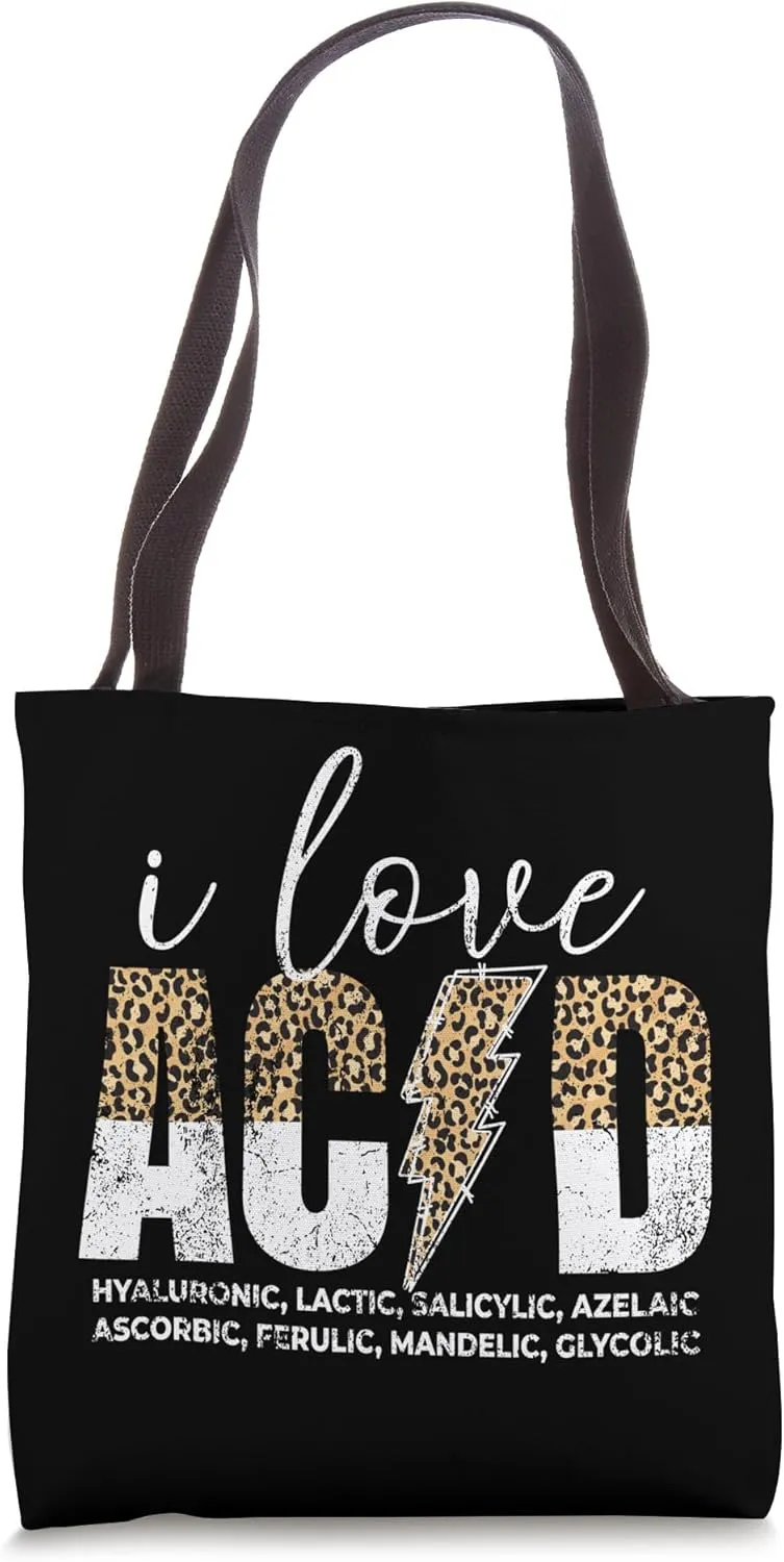 Vintage I Love Acid Esthetician Dermatologist I Love Acid Tote Bag