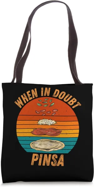 Vintage Pinsa When In Doubt Pinsa Retro Food Lover Tote Bag