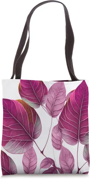 Vintage Redbud Inspired Leaf Tree Lover Cute Pattern Art Tote Bag