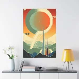 Vintage Space Station Canvas