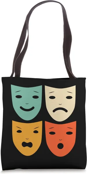 Vintage Theatre Masks Theater Actress Drama Actor Gift Tote Bag