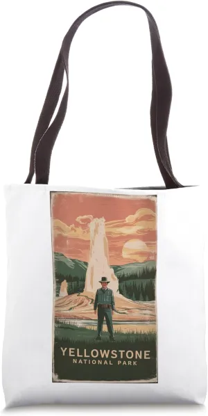 Vintage Travel Posters Yellowstone National Park Wyoming USA Tote Bag