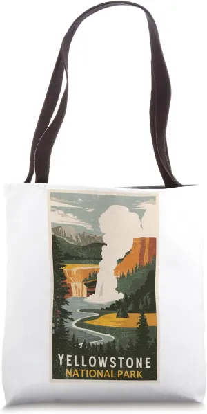 Vintage Travel Posters Yellowstone National Park Wyoming USA Tote Bag