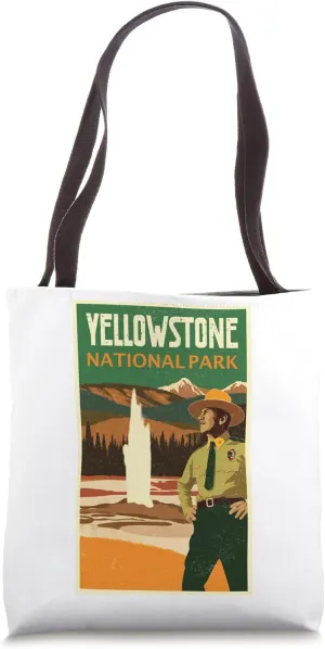 Vintage Travel Posters Yellowstone National Park Wyoming USA Tote Bag