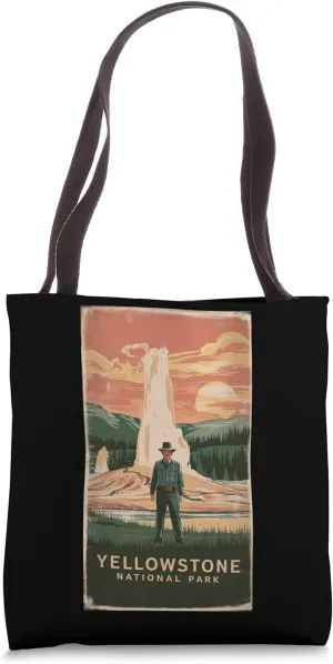 Vintage Travel Posters Yellowstone National Park Wyoming USA Tote Bag