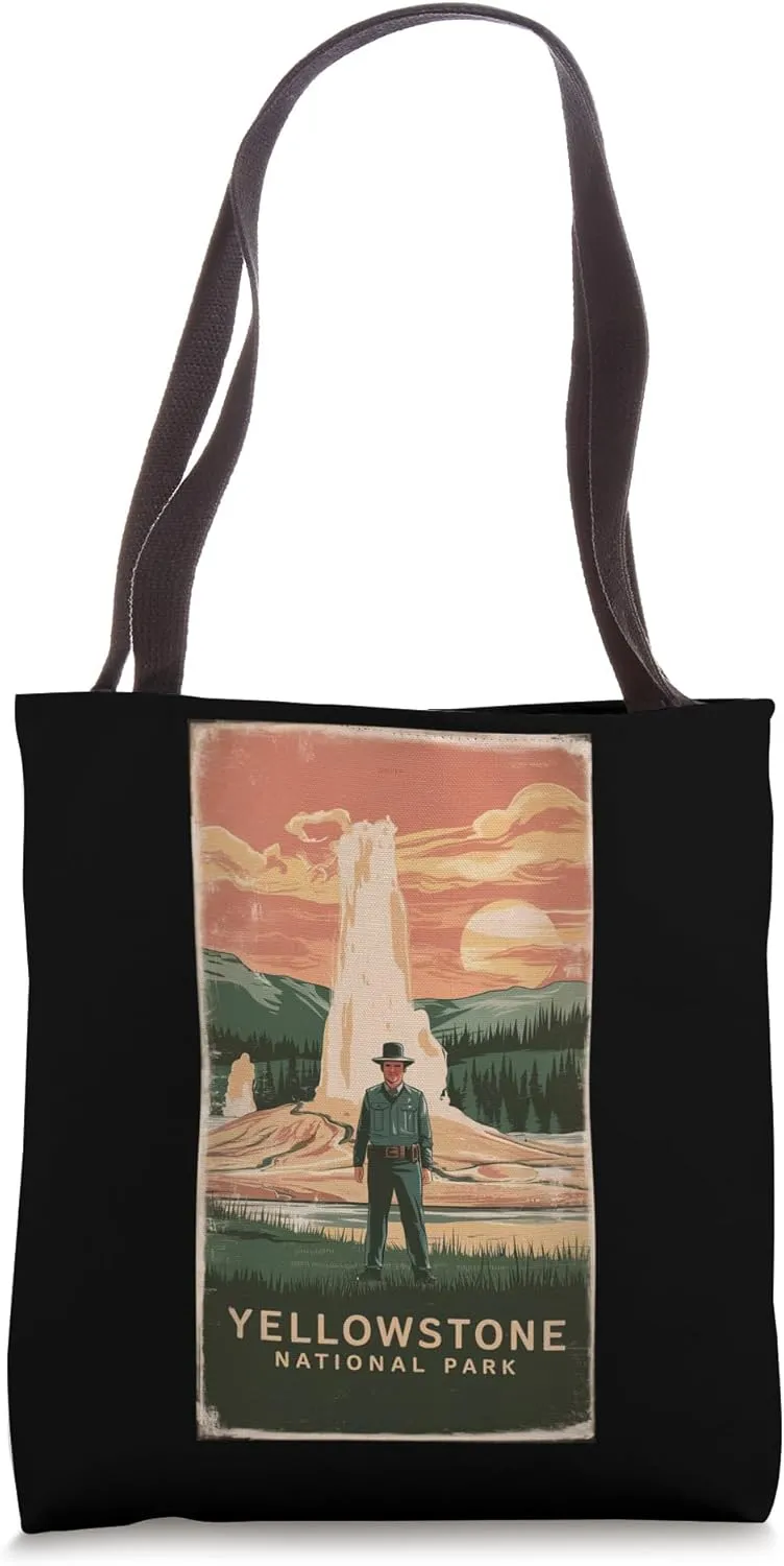Vintage Travel Posters Yellowstone National Park Wyoming USA Tote Bag