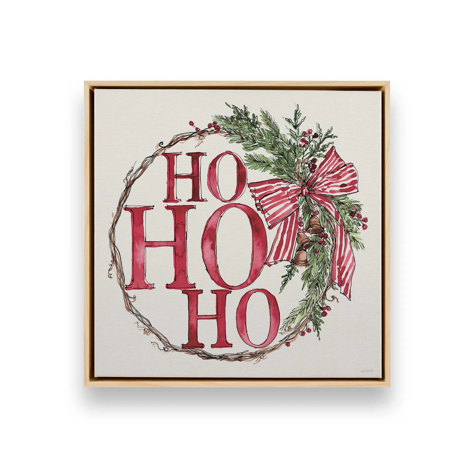 Vintage Wreath I Print on Canvas