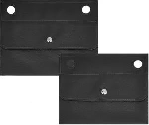 WADORN 2 Styles PU Leather Purse organizer Liner, Rectangle Shoulder Bag Organiser Inserts Clutch Crossbody Conversion Kit with Eyelets for Handbag Purse Envelope Organizer Insert, Black