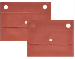 WADORN 2 Styles PU Leather Purse organizer Liner, Rectangle Shoulder Bag Organiser Inserts Clutch Crossbody Conversion Kit with Eyelets for Handbag Purse Envelope Organizer Insert, Brown