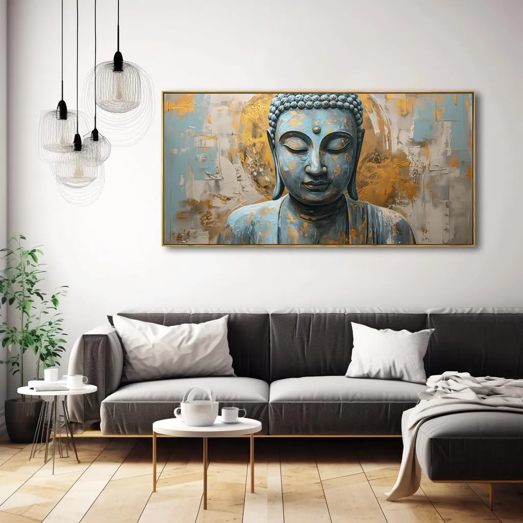 Wall Art Buddha Zen Art Modern Artwork Canvas Painting for Living Room Bedroom Dining Room Home Office Decor Large Framed Ready to Hang 30"x60"