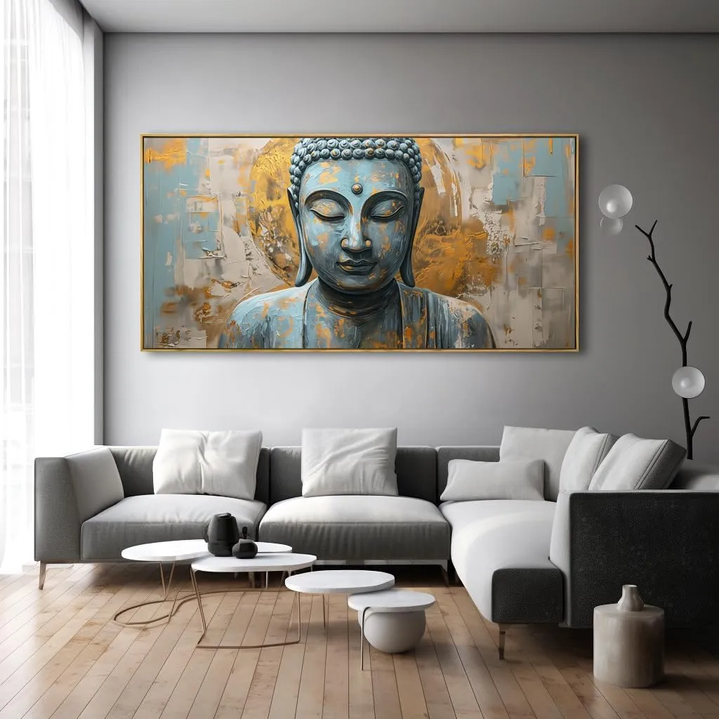 Wall Art Buddha Zen Art Modern Artwork Canvas Painting for Living Room Bedroom Dining Room Home Office Decor Large Framed Ready to Hang 30"x60"