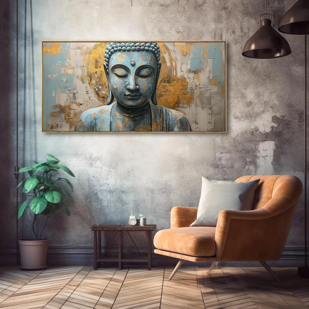 Wall Art Buddha Zen Art Modern Artwork Canvas Painting for Living Room Bedroom Dining Room Home Office Decor Large Framed Ready to Hang 30"x60"