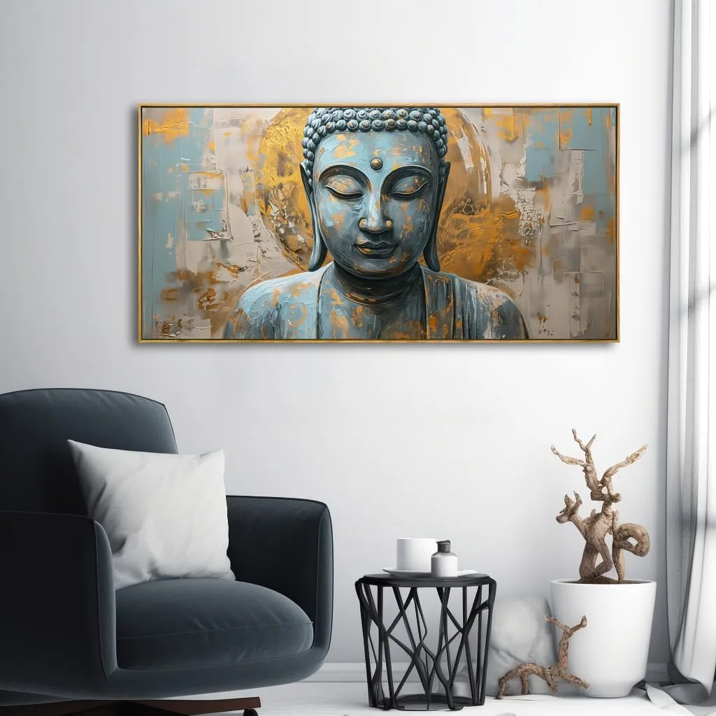 Wall Art Buddha Zen Art Modern Artwork Canvas Painting for Living Room Bedroom Dining Room Home Office Decor Large Framed Ready to Hang 30"x60"