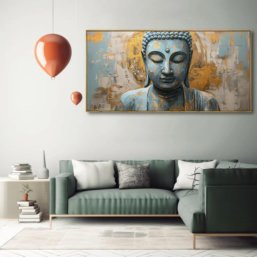 Wall Art Buddha Zen Art Modern Artwork Canvas Painting for Living Room Bedroom Dining Room Home Office Decor Large Framed Ready to Hang 30"x60"
