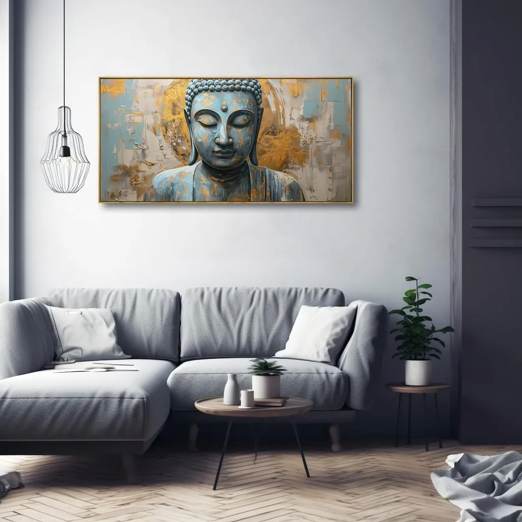 Wall Art Buddha Zen Art Modern Artwork Canvas Painting for Living Room Bedroom Dining Room Home Office Decor Large Framed Ready to Hang 30"x60"