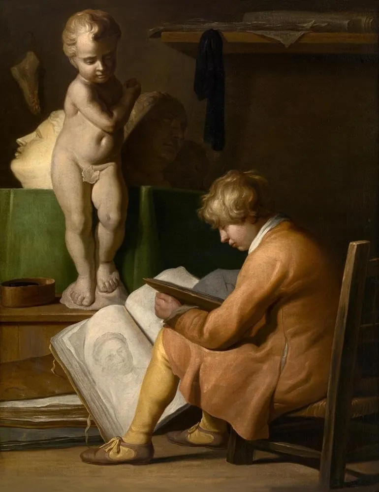 Wallerant Vaillant 15x18 Gallery Wrapped Canvas Museum Art Print Titled: A Young Artist