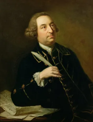 WALLKiART Aesthetic Poster Wall Art on Canvas Wall Art Painting Portrait of Christopher Smith by Johan Zoffany Art Print Images for Home Decor 60x90cm