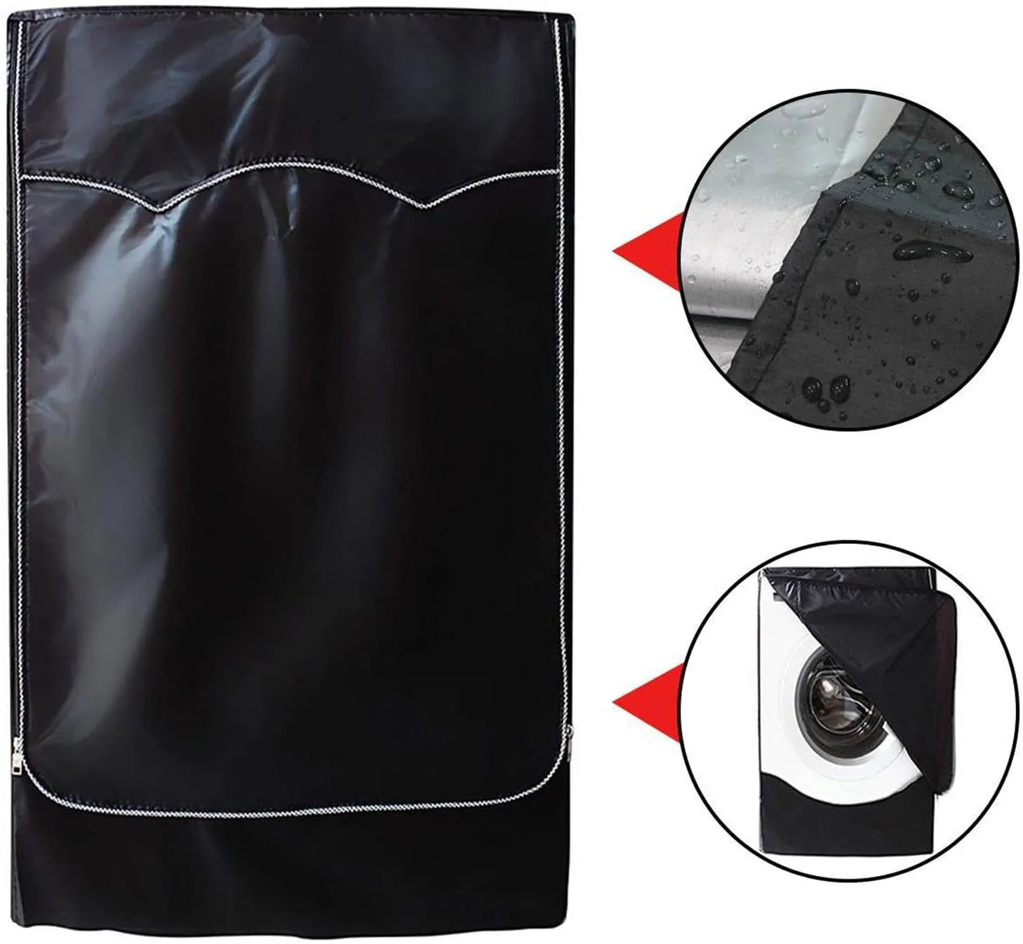 Washer and Dryer Covers, Portable Washing Machine Cover Fit for Most Top Load Machine, All Weather Protection (60 x 60 x 88cm)