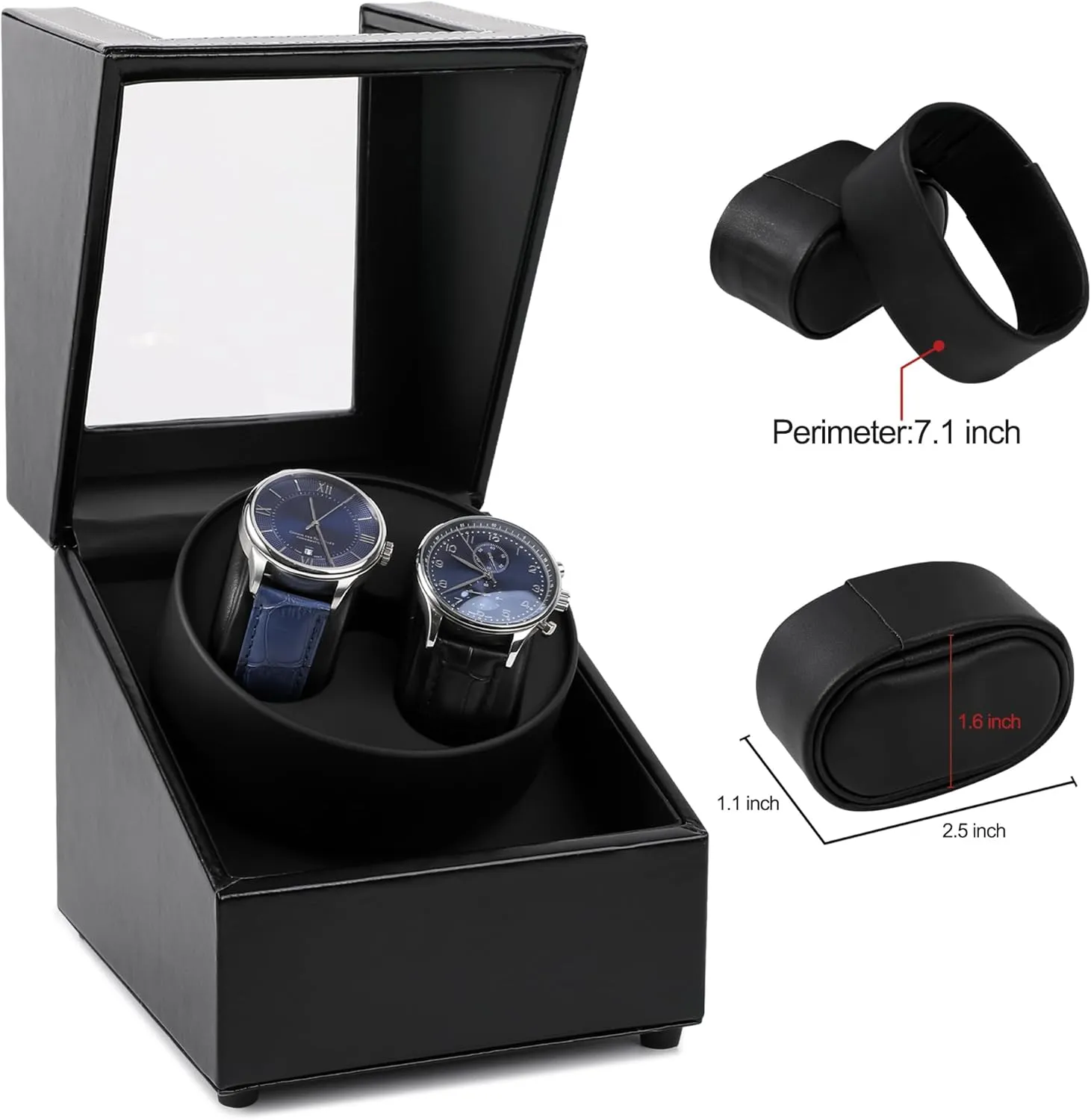 Watch Winders for Automatic Watches, Single Automatic Watch Winder for Rolex with Quiet Japanese Motor for Mens or Ladies