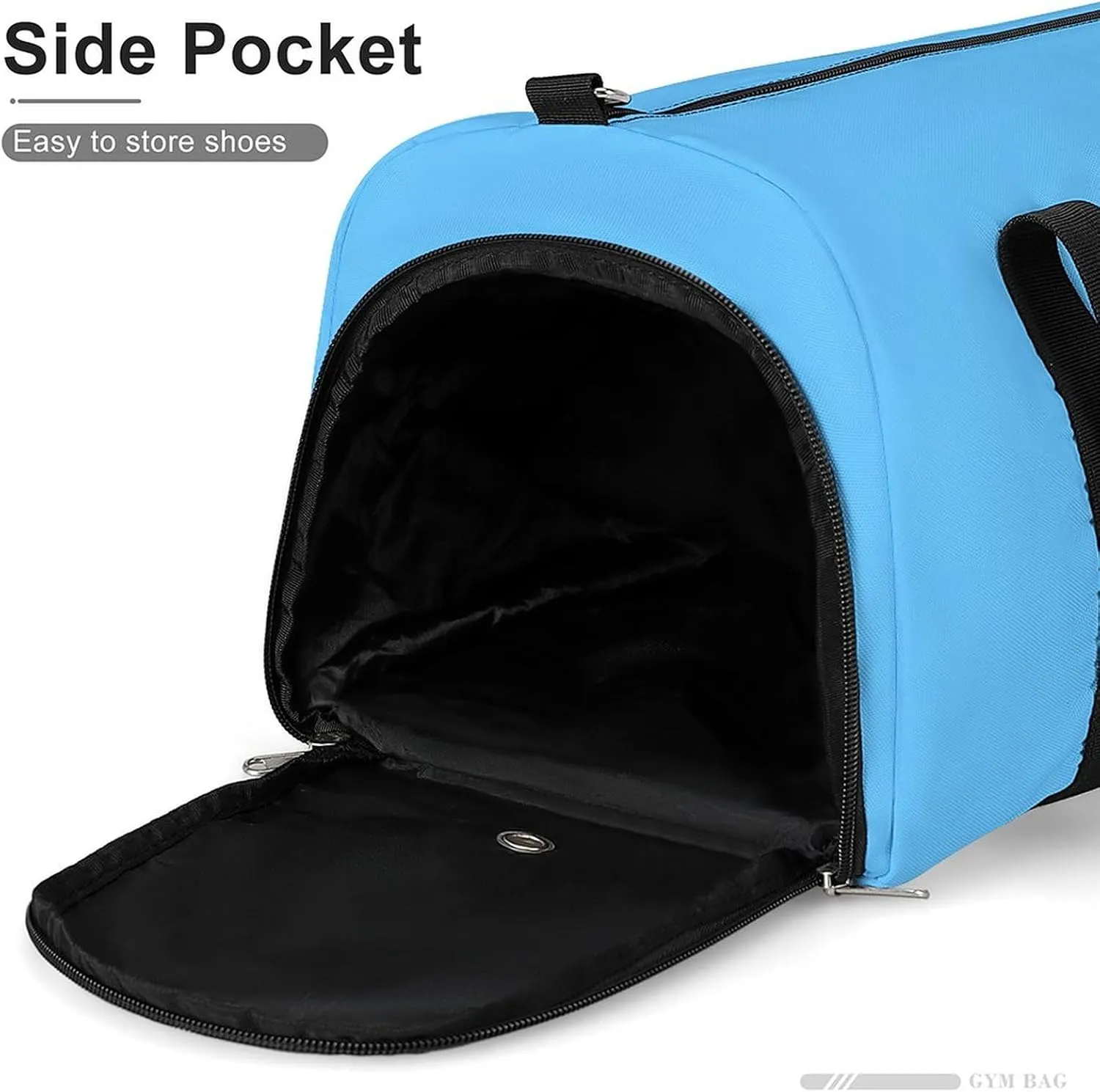Waterproof Saint Lucia Flag Gym Bag for Men Women with Shoe Compartment Tote