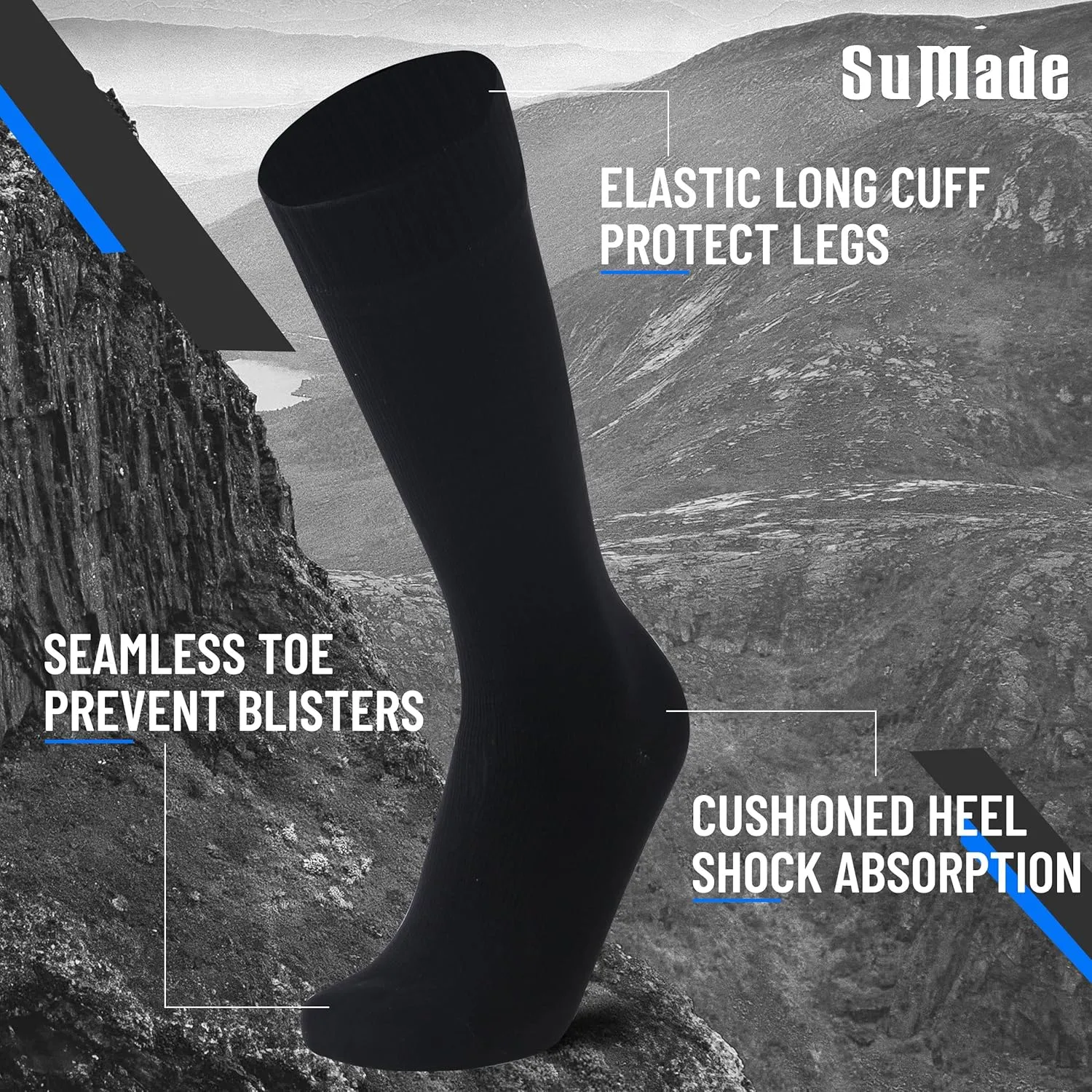 Waterproof Socks, Men Women Knee High Hiking Kayaking Socks 1 Pair