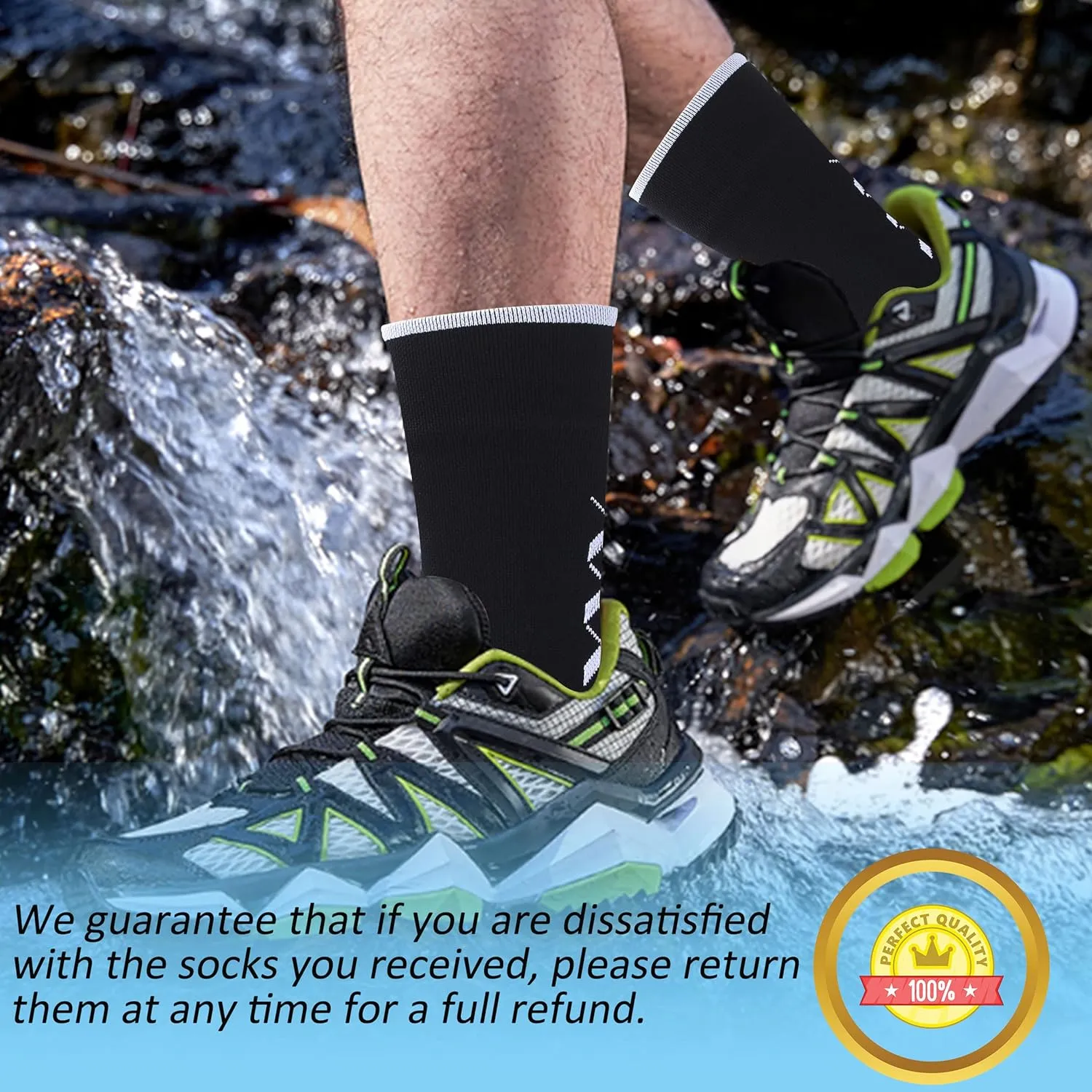 Waterproof Socks Neoprene Unisex Breathable Outdoor Sports Hiking Fishing Wading Crew/Ankle Socks