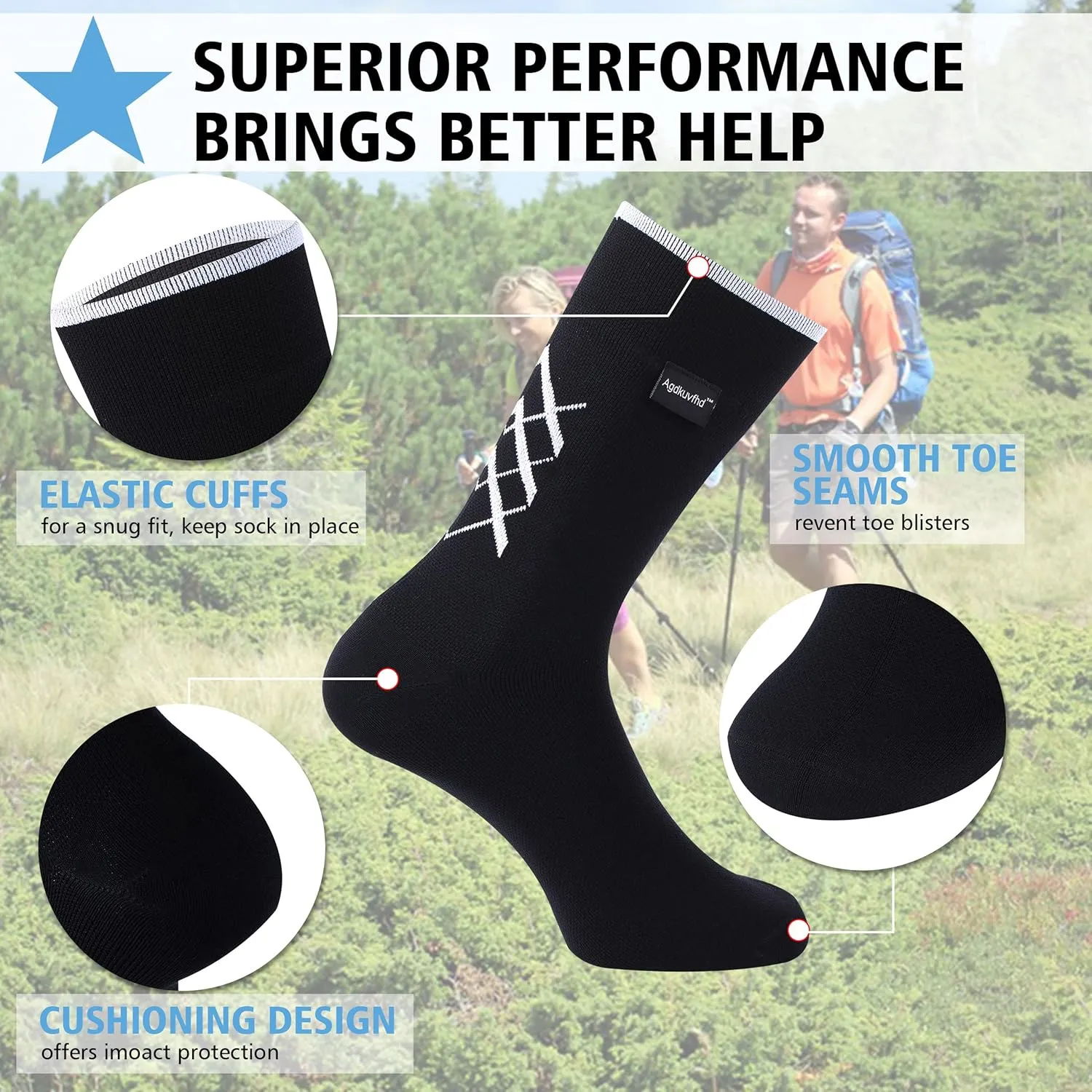 Waterproof Socks Neoprene Unisex Breathable Outdoor Sports Hiking Fishing Wading Crew/Ankle Socks