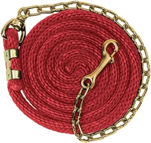 Weaver Leather Poly Lead Rope with Brass Plated Swivel Chain, Navy/Blue/Turquoise, 5/8" X8'6"