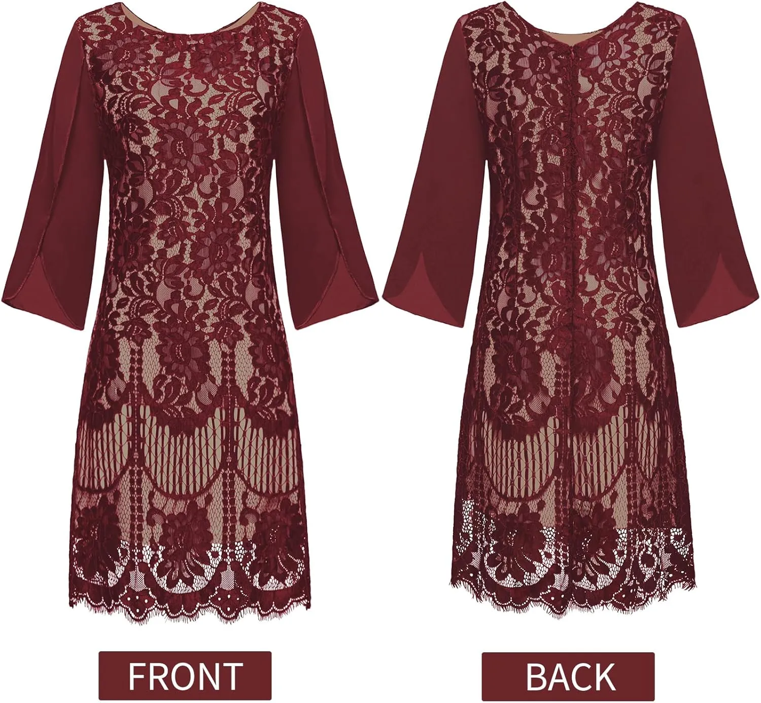 Wedding Guest Cocktail & Formal Dresses for Women - Lace Sequin Prom Evening Dress