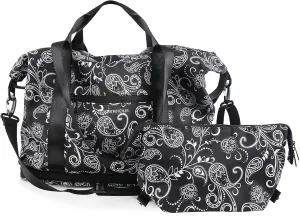 Weekender Tote Bag with Expandable Separate Shoe Compartment