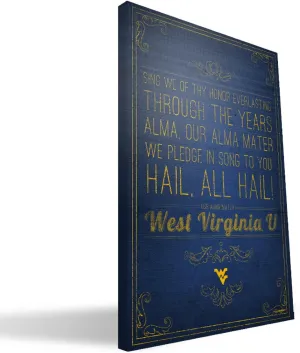 West Virginia Mountaineers 16x24 Song Canvas Print