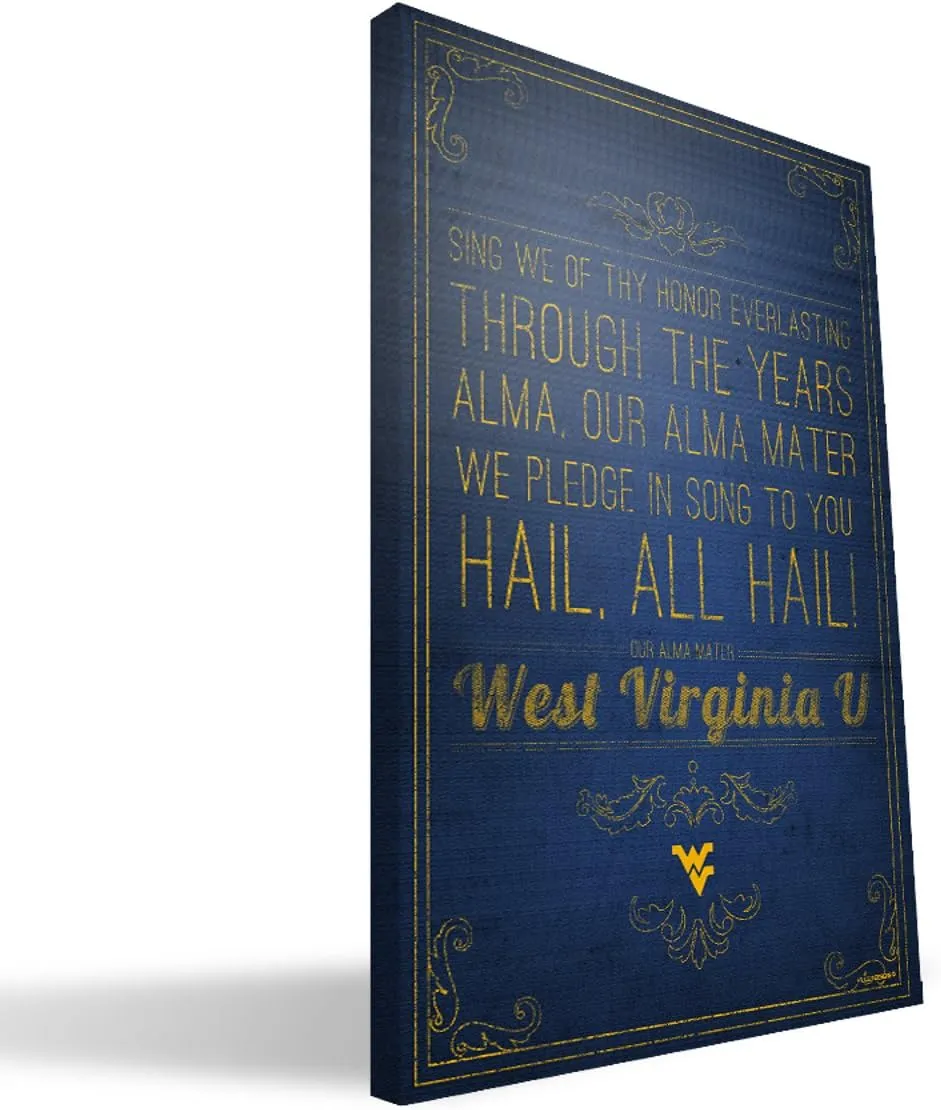 West Virginia Mountaineers 16x24 Song Canvas Print