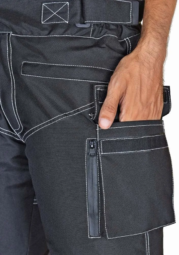 WICKED STOCK Mens Waterproof Armored Motorcycle Riding Dual Sport Pants Protective CE Level-1
