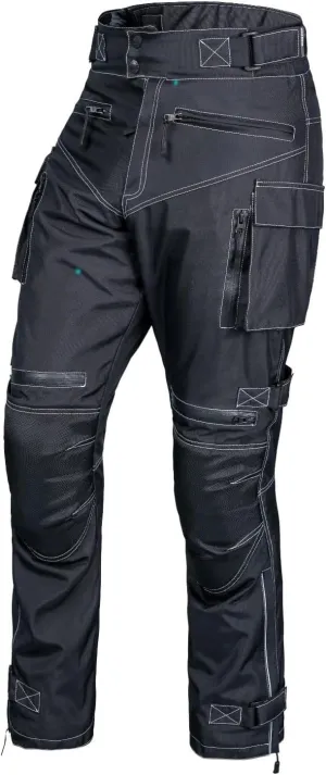 WICKED STOCK Mens Waterproof Armored Motorcycle Riding Dual Sport Pants Protective CE Level-1