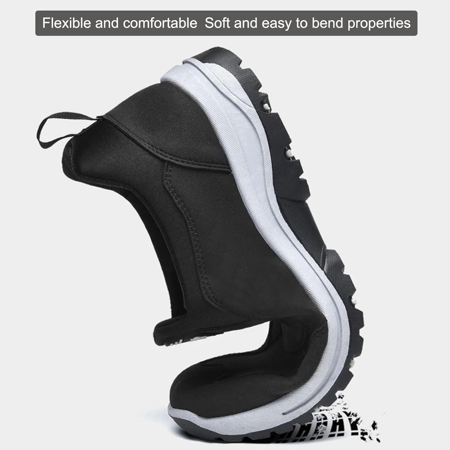 Wide Fit Walking Shoes, Outdoor Large Size Soft Bottom Lightweight Men's Shoes Walking Shoes One Foot Stirrup Lazy Shoes