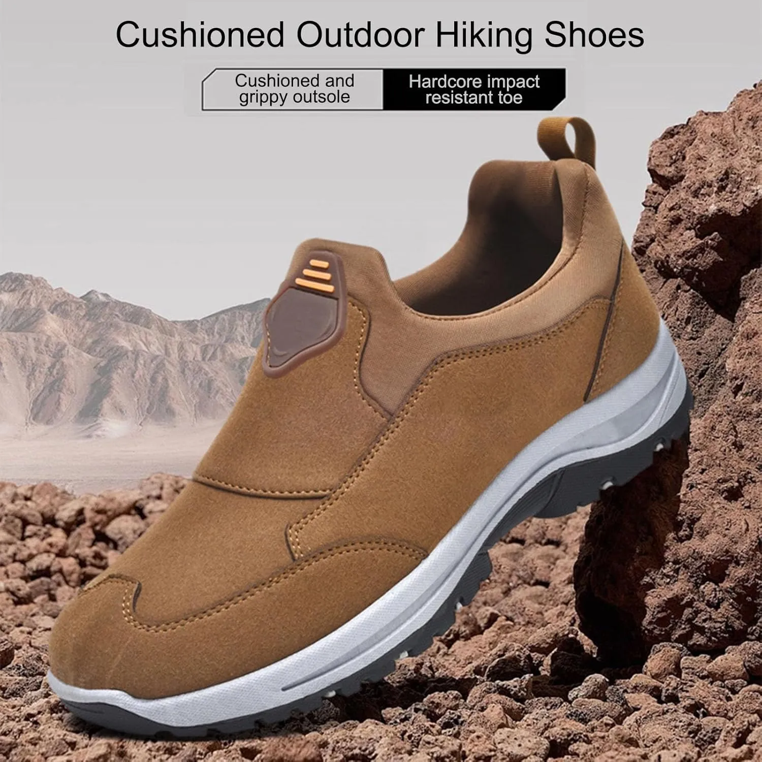Wide Fit Walking Shoes, Outdoor Large Size Soft Bottom Lightweight Men's Shoes Walking Shoes One Foot Stirrup Lazy Shoes
