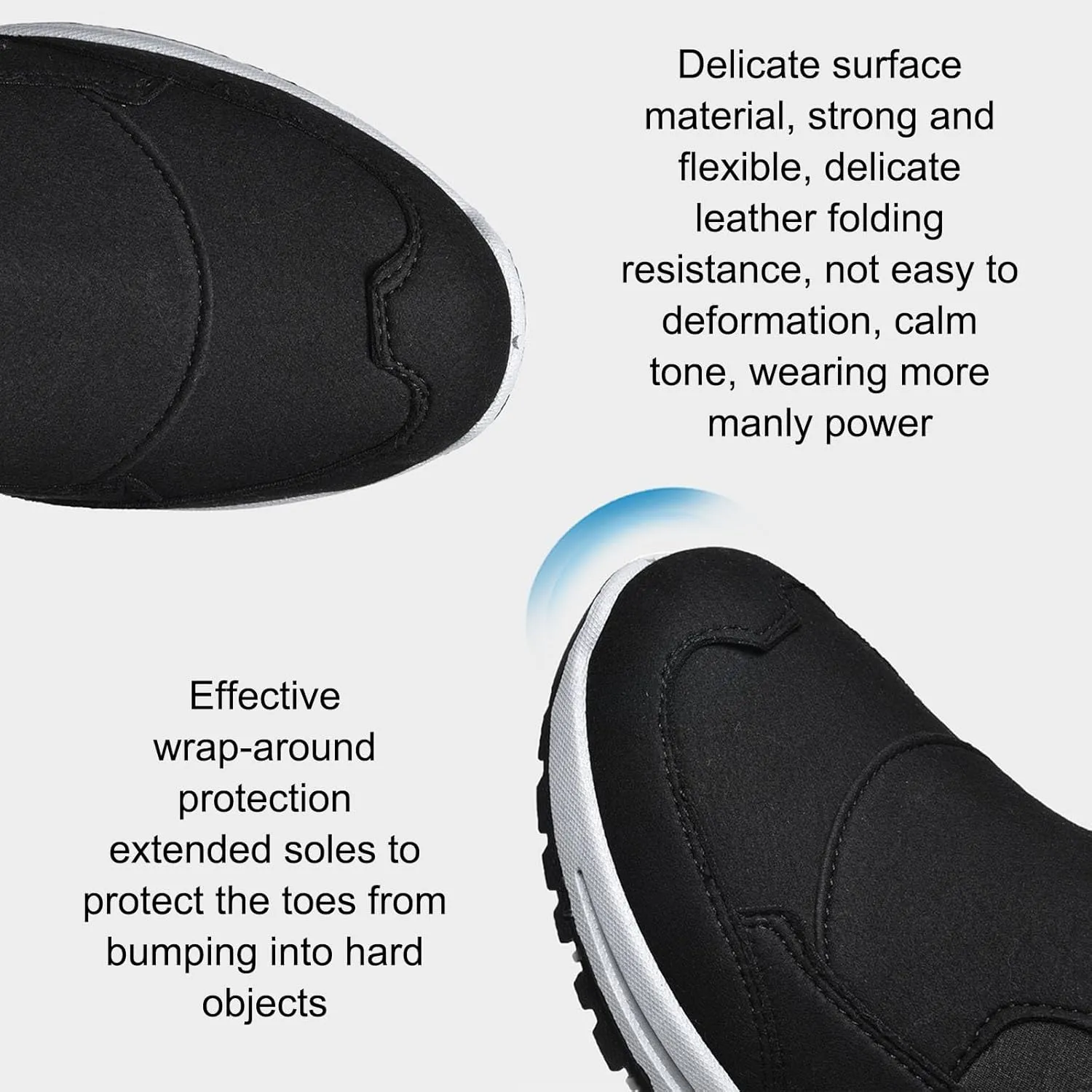 Wide Fit Walking Shoes, Outdoor Large Size Soft Bottom Lightweight Men's Shoes Walking Shoes One Foot Stirrup Lazy Shoes